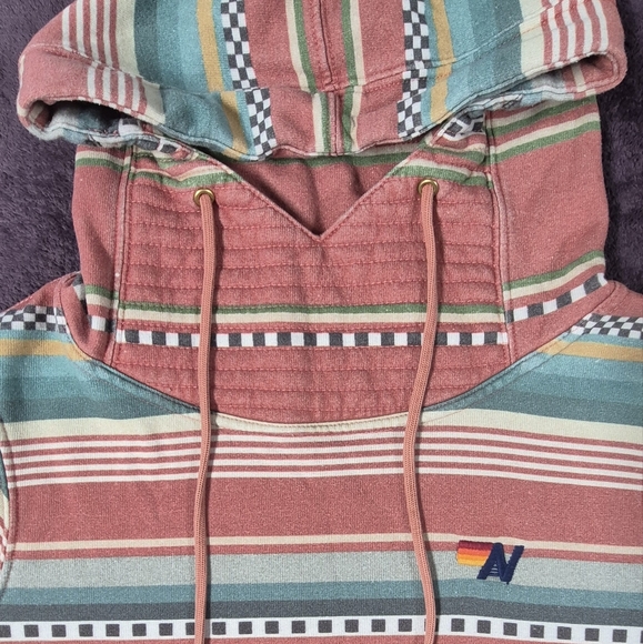 Aviator Nation Ninja Hoodie Serape Tulum Boho Aztec Size Medium - Picture 3 of 9
